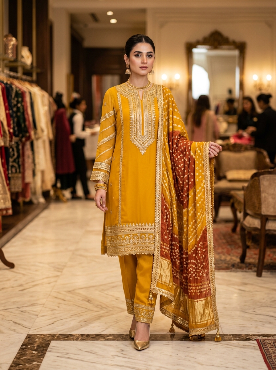 Gul-e-Rana Chunri Stitched 3-Piece Shalwar Kameez